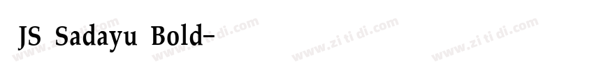  JS Sadayu Bold字体转换
